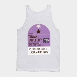 Taiwan Taipei City travel ticket Tank Top